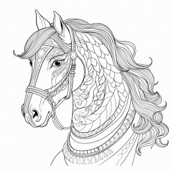 a picture of a horse with the name indi above it