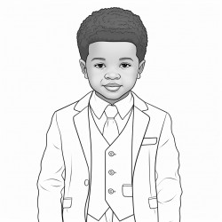 african american toddler boy in a suit