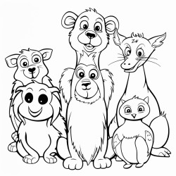 penguin goat giraffe otter dog monkey
