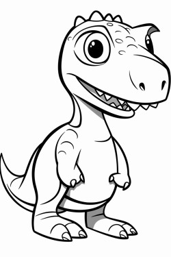 cute tarbosaurus dinosaur bold and easy