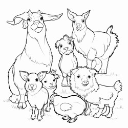 cow rabbit chicks mouse rooster pig guinea pigs pony goose sheep pony goat turkey