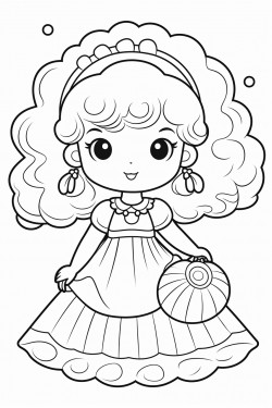 small girl with shell