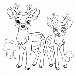 deer and monkey