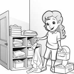 Ant tidying her room