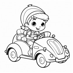 person riding a beetle with gems