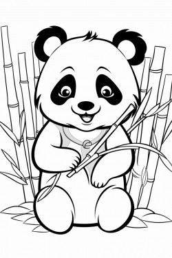 panda eating bamboo