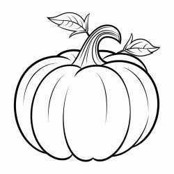 simple pumpkin with a stem