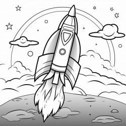 rocket in ocean