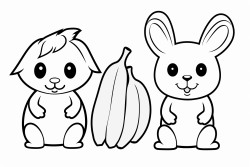 a banana and a rabbit