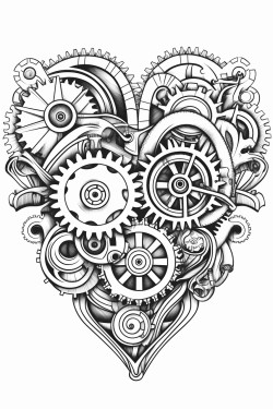 heart made out of gears