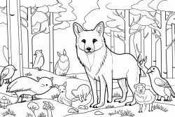 animals in a forrest