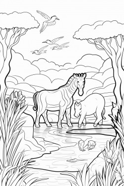 create vibrant scenes of jungles oceans and savannas filled with lions dolphins and toucans
