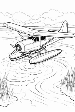 seaplane landing on water