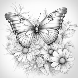 flowers and butterflies