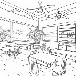 classroom that has been left for summer