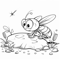 an antlion digging a pit to trap asteroids adorable characters