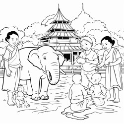 thailand people animals