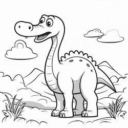 brontosaurus coloring page for kids