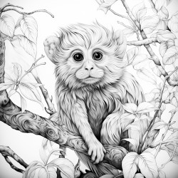 cat monkey  rabbit in the forest