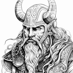 viking avec un drakar