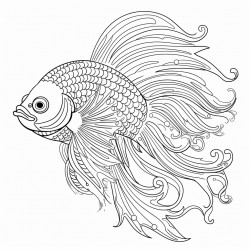 fighter fish with ornate patterns