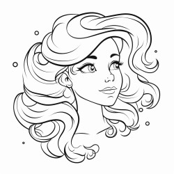 femme 60 ans rousse cheveux longs sur un arc en ciel