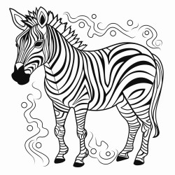 create a cute zebra