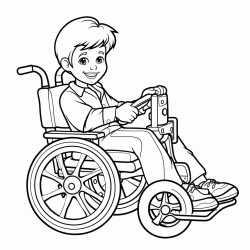 young electrician and his trusty side kick who is in a wheel chair