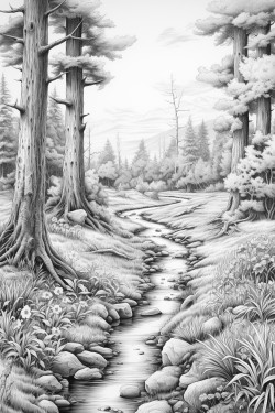 bello paisaje evocador bosque