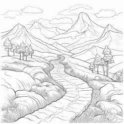 mountain path leading into the distance