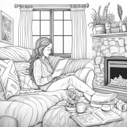 cozy coloring page