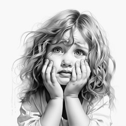 a little girl crying happy tears