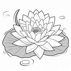 lotus flower floating in water