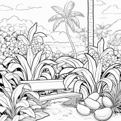 banana in a beautiful garden