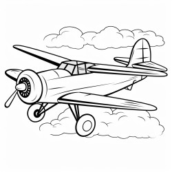 un avion con guia de colores