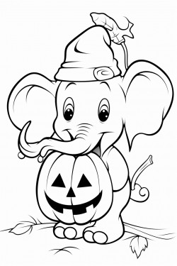 scary but cute halloween elephant