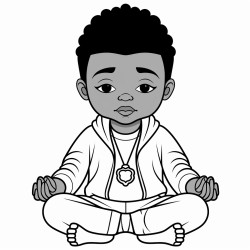 black boys meditating