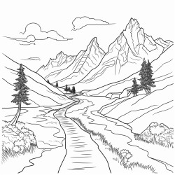 a path leading through mountains