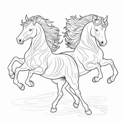horses dancing
