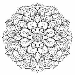 mandala incorporating the words never give up