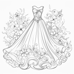 wedding dress with floral notes