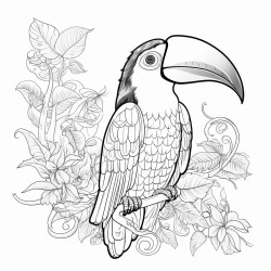 toucan in the tropical rainforest