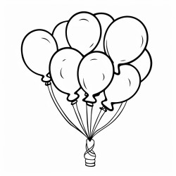 a hand that let some balloons go with the shape of the balloons of letters o m and a i want to see the full balloons