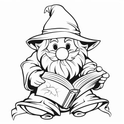 wizard reading cute