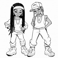 prompt y2k cute chic black girls fashion hip hop money