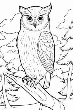 paysage dautomne avec un hibou et un colier