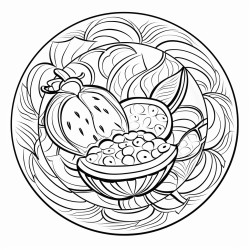 filligree watermelon on a plate
