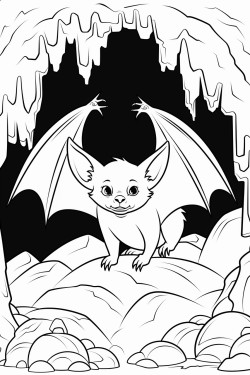 bat in a cave