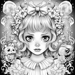 creepy kawaii girl