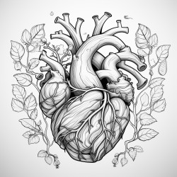 anatomically correct heart showing veins arteries and valves